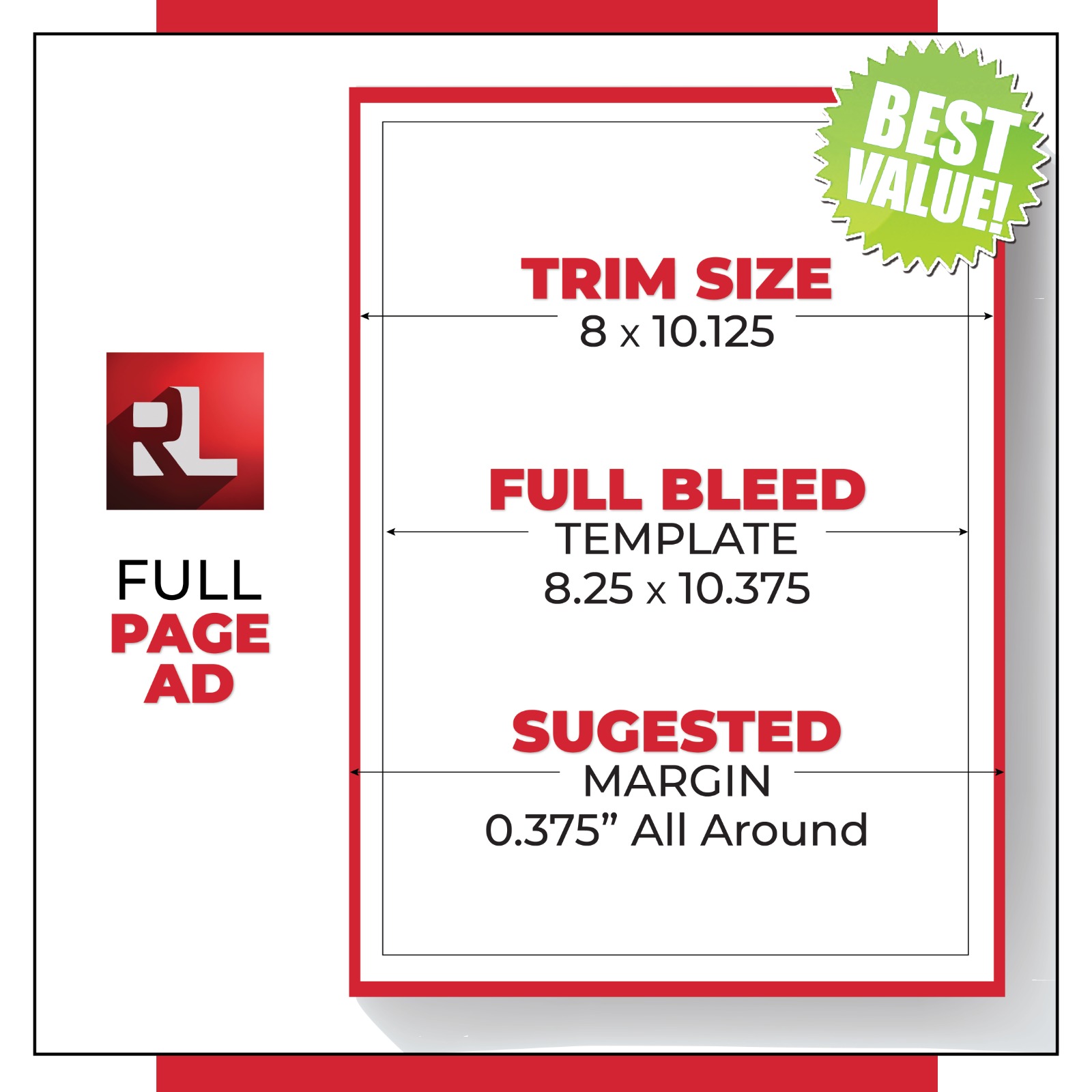 Full page ad sizing info